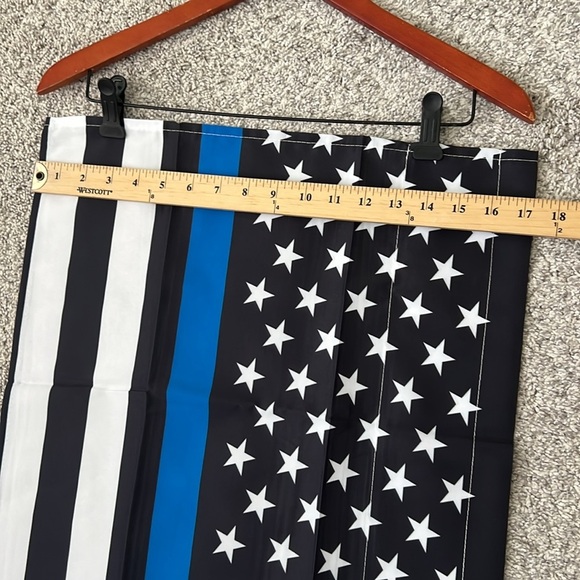 American Flag Thin Blue Line Wall Flag Table Runner - Picture 3 of 4
